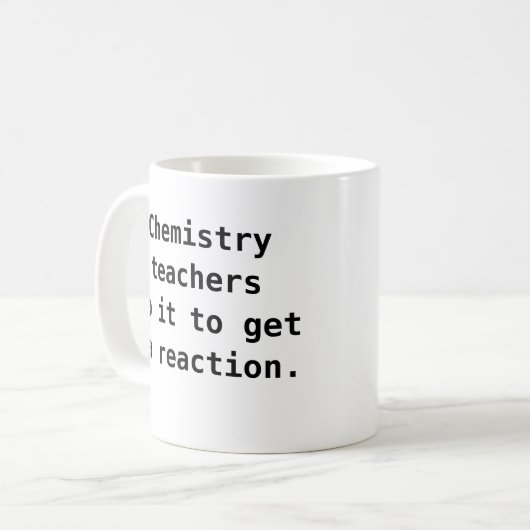 Scheikundedocent Gift Idea Funny Quote Koffiemok (Voorkant links)