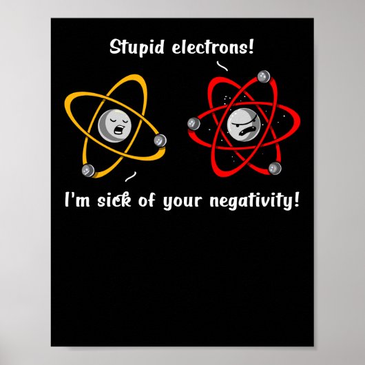 Scheikundeelektronen negativiteit Funny Science Jo Poster (Voorkant)