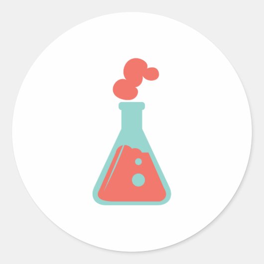 scheikundefles ronde sticker (Voorkant)