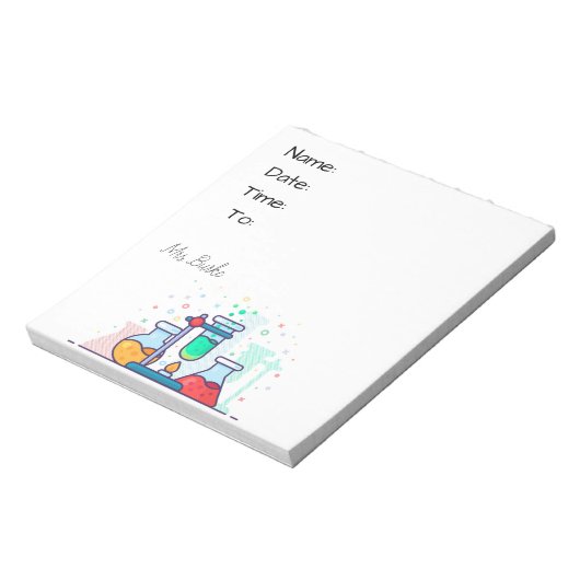 scheikundehal notitieblok (Linkerzijde)