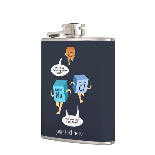 Scheikundeleraar Periodic Table Elements Gag Heupfles (Links)