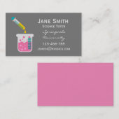 Scheikundewiskunde, roze vloeistof visitekaartje (Voorkant / Achterkant)