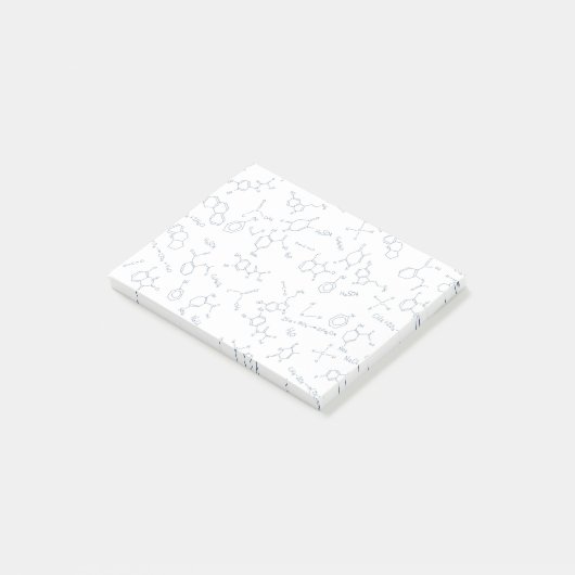 Scheikundig wetenschappelijk symboolpatroon post-it® notes (Schuin)