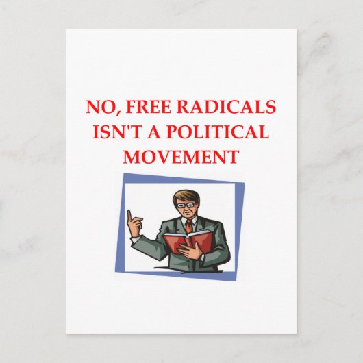 scheikundige grap briefkaart (Voorkant)