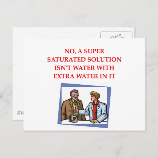 scheikundige grap briefkaart (Voorkant / Achterkant)