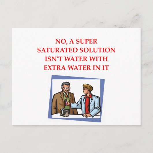 scheikundige grap briefkaart (Voorkant)