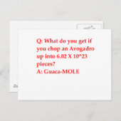 scheikundige grap briefkaart (Voorkant / Achterkant)