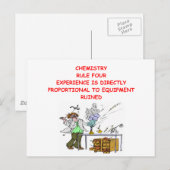 scheikundige grap briefkaart (Voorkant / Achterkant)