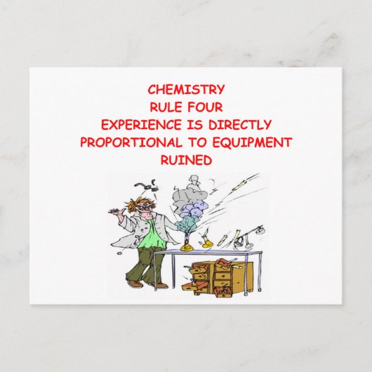 scheikundige grap briefkaart (Voorkant)