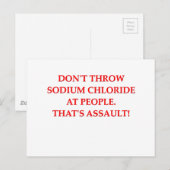 scheikundige grap briefkaart (Voorkant / Achterkant)