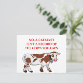 scheikundige grap briefkaart (Staand voorkant)