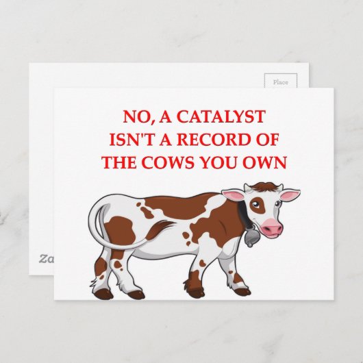 scheikundige grap briefkaart (Voorkant / Achterkant)