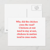 scheikundige grap briefkaart (Voorkant / Achterkant)