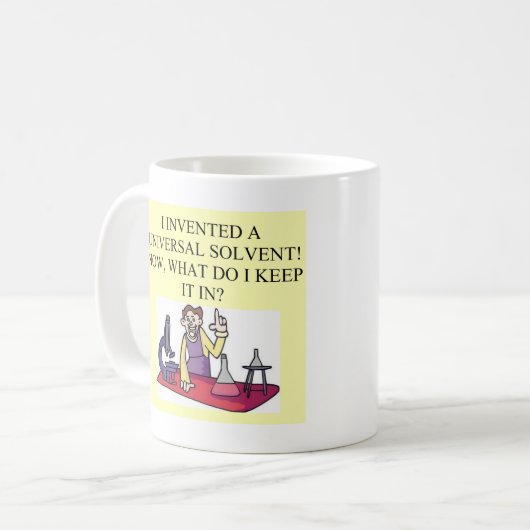 scheikundige grap koffiemok (Voorkant links)