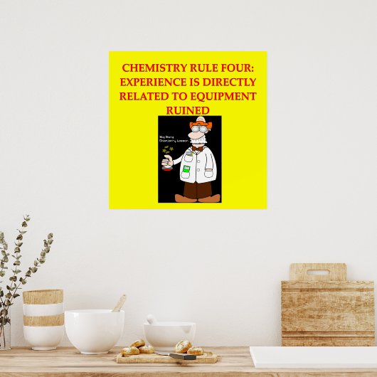 scheikundige grap poster (Keuken)