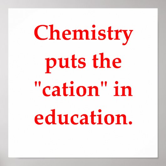 scheikundige grap poster (Voorkant)