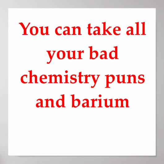 scheikundige grap poster (Voorkant)