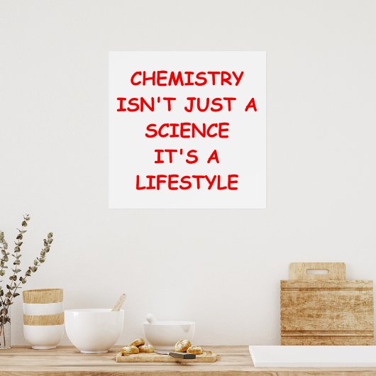 scheikundige grap poster (Keuken)