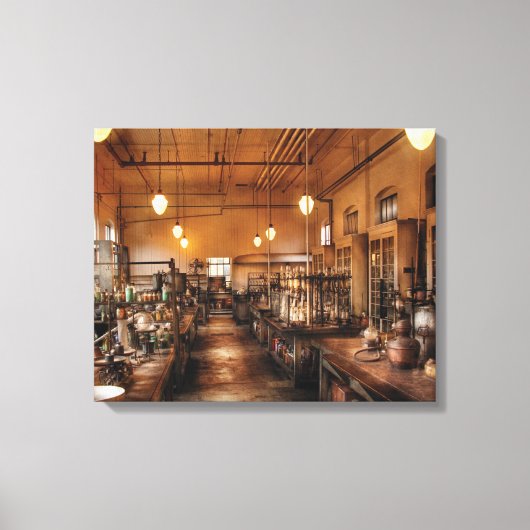 Scheikundige - Het chemielab Canvas Afdruk (Voorkant)