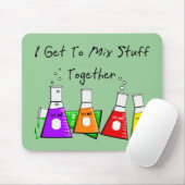 Scheikundige "Ik krijg samen spullen" grappige cad Muismat (Met muis)