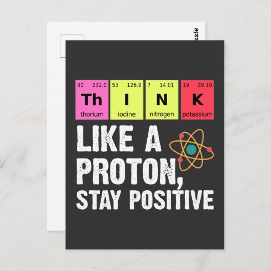 scheikundige natuurkundigen leraar student proton  briefkaart (Voorkant / Achterkant)