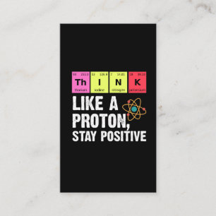 scheikundige natuurkundigen leraar student proton  visitekaartje