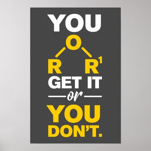 Scheikundige tas als je het krijgt of geen leraren poster (Voorkant)