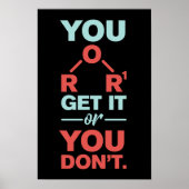 Scheikundige tas als je het krijgt of geen leraren poster (Voorkant)