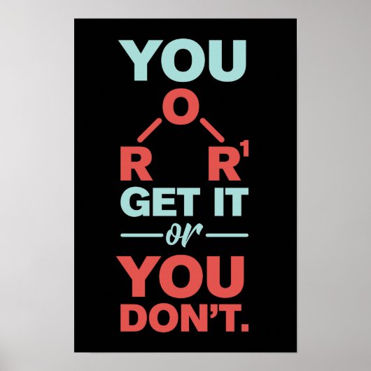 Scheikundige tas als je het krijgt of geen leraren poster (Voorkant)