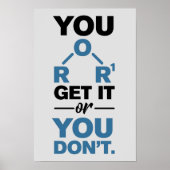 Scheikundige tas als je het krijgt of geen leraren poster (Voorkant)