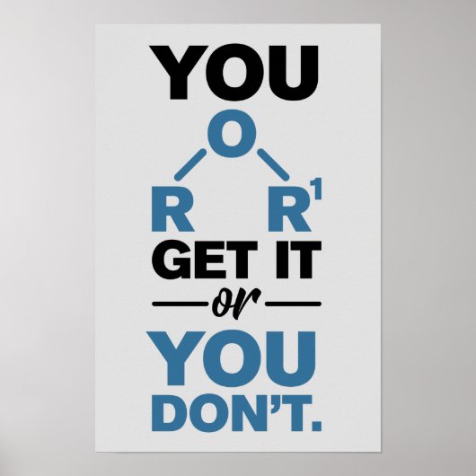 Scheikundige tas als je het krijgt of geen leraren poster (Voorkant)