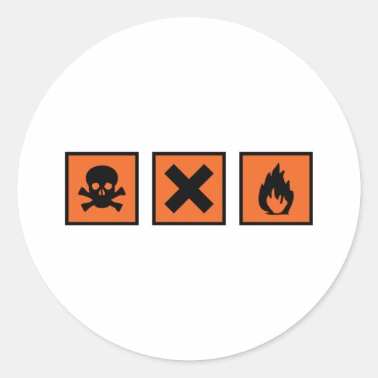 scheikundige tekens ronde sticker (Voorkant)