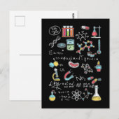 scheikundige wiskundige scheikundige natuurkundige briefkaart (Voorkant / Achterkant)