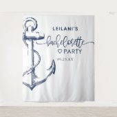 Schel anchor vrijgezellenfeest wit wandkleed (Voorkant)