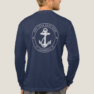 Schel anchor zeilboot naam op maat Tri-Blend shirt