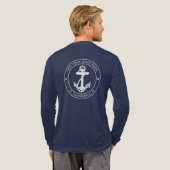 Schel anchor zeilboot naam op maat Tri-Blend shirt (Achterkant)