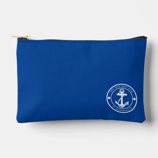 Schelanker Anker Boot Naam Modern Op Maat Etui (Voorkant)