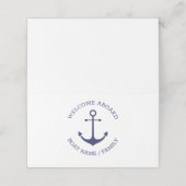Schelanker anker marine Aangepaste naam Welkom aan Plaatskaartje (Buitenkant ongevouwen)