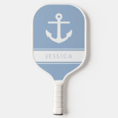 Schelanker Naam Blauw Aangepast Pickleball Paddle (Achterkant)