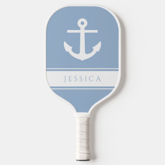 Schelanker Naam Blauw Aangepast Pickleball Paddle (Voorkant)