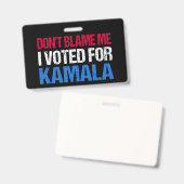 SchelD Me Niet Ik Heb Op Kamala Gestemd Badge (Voor- en achterkant)