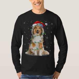 Scheldas Hondenliefhebber Xmas Verlichting kerstma T-shirt