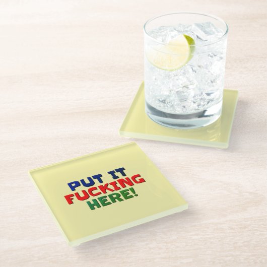 Scheldpartijen Onderzetters Zet het hier (Schuin)