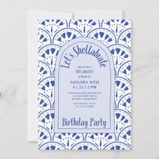 Schellabraat Scallop Sea Shells Strand Verjaardag Kaart (Voorkant)