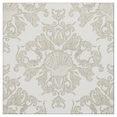 Schellap Shell Leaf Scroll Damask Ocean Beach Shor Stof (Swatch)
