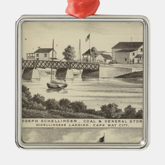 Schellinger Store and Ocean House Metalen Ornament (Voorkant)