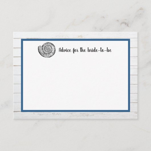 Schelp | Beach Weddenschap Advieskaart (Voorkant)