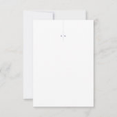 Schelp Blauw & Witte Kust Bruiloft RSVP Kaart (Achterkant)