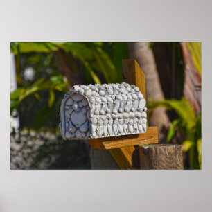Schelp brievenbus, Fort Myers Beach, Florida Poster