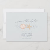 Schelp Bruiloft Bellen Foto Bewaar de Datum Save The Date (Voorkant)